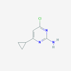 molecular formula C7H8ClN3 B1646072 4-Chloro-6-cyclopropylpyrimidin-2-amine CAS No. 21573-09-1