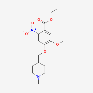 molecular formula C17H24N2O6 B1646147 Ethyl 5-methoxy-4-((1-methylpiperidin-4-yl)methoxy)-2-nitrobenzoate 