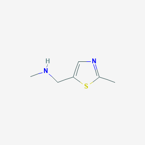 molecular formula C6H10N2S B1646187 Methyl[(2-methyl-1,3-thiazol-5-yl)methyl]amine CAS No. 63139-99-1