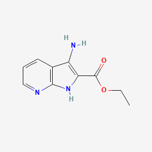 molecular formula C10H11N3O2 B1646210 Ethyl 3-amino-1H-pyrrolo[2,3-b]pyridine-2-carboxylate 