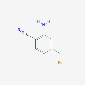 molecular formula C8H7BrN2 B1646226 2-Amino-4-(bromomethyl)benzonitrile 