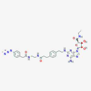 molecular formula C33H40N12O6 B164625 azido-PAPA-APEC CAS No. 129932-69-0
