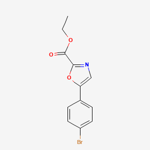 molecular formula C12H10BrNO3 B1646325 Ethyl 5-(4-bromophenyl)oxazole-2-carboxylate CAS No. 72571-05-2