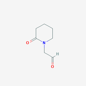 molecular formula C7H11NO2 B1646334 1-Piperidineacetaldehyde, 2-oxo- 