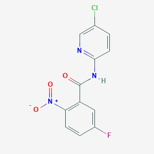 molecular formula C12H7ClFN3O3 B1646364 N-(5-chloropyridin-2-yl)-5-fluoro-2-nitrobenzamide 
