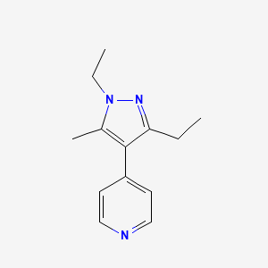 molecular formula C13H17N3 B1646367 4-(1,3-Diethyl-5-methyl-1H-pyrazol-4-yl)pyridine 