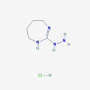 (4,5,6,7-Tetrahydro-1H-[1,3]diazepin-2-yl)-hydrazine hydrochloride