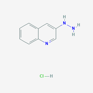 molecular formula C9H10ClN3 B1646412 2-(Quinolin-3-yl)hydrazine hydrochloride CAS No. 63468-94-0