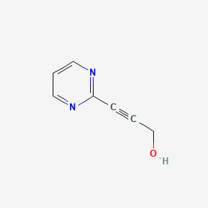molecular formula C7H6N2O B1646444 3-(Pyrimidin-2-yl)prop-2-yn-1-ol CAS No. 260441-08-5