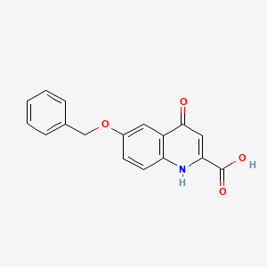 molecular formula C17H13NO4 B1646459 6-(Benzyloxy)-4-hydroxyquinoline-2-carboxylic acid 