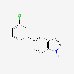 molecular formula C14H10ClN B1646461 5-(3-Chlorophenyl)-1H-indole 