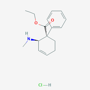 molecular formula C16H22ClNO2 B164648 Ethyl trans-(+)-2-(methylamino)-1-phenyl-3-cyclohexene-1-carboxylate hydrochloride CAS No. 1435779-55-7