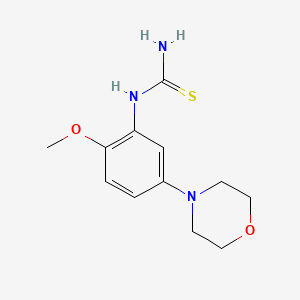 molecular formula C12H17N3O2S B1646492 1-(2-甲氧基-5-吗啉基苯基)硫脲 CAS No. 383870-59-5