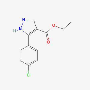 molecular formula C12H11ClN2O2 B1646551 ethyl 5-(4-chlorophenyl)-1H-pyrazole-4-carboxylate 