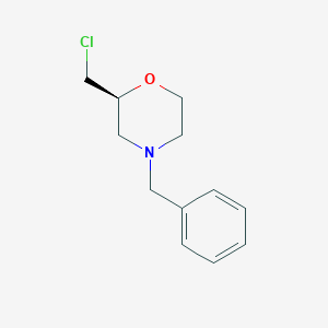molecular formula C12H16ClNO B164660 (2S)-2-(Chloromethyl)-4-(phenylmethyl)morpholine CAS No. 1222556-84-4