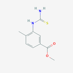 molecular formula C10H12N2O2S B1646618 Methyl 3-[(aminocarbonothioyl)amino]-4-methylbenzoate 