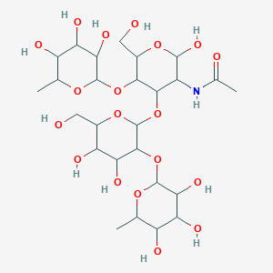 molecular formula C26H45NO19 B164667 Lewis-b tetrasaccharide CAS No. 80081-06-7