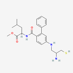 molecular formula C23H31N3O3S B1646716 Methyl 2-[[4-[(2-amino-3-sulfanylpropyl)amino]-2-phenylbenzoyl]amino]-4-methylpentanoate 