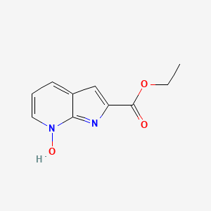 molecular formula C10H10N2O3 B1646718 1H-Pyrrolo[2,3-b]pyridine-2-carboxylic acid, ethyl ester, 7-oxide 