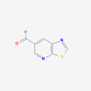 molecular formula C7H4N2OS B1646719 Thiazolo[5,4-b]pyridine-6-carbaldehyde 