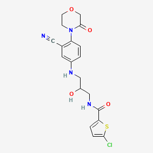 2-Thiophenecarboxamide, 5-chloro-N-[3-[[3-cyano-4-(3-oxo-4-morpholinyl)phenyl]amino]-2-hydroxypropyl]-