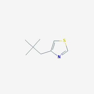 molecular formula C8H13NS B1646768 Thiazole, 4-(2,2-dimethylpropyl)- 