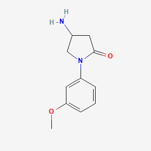 molecular formula C11H14N2O2 B1646807 4-Amino-1-(3-methoxyphenyl)pyrrolidin-2-one CAS No. 924855-21-0