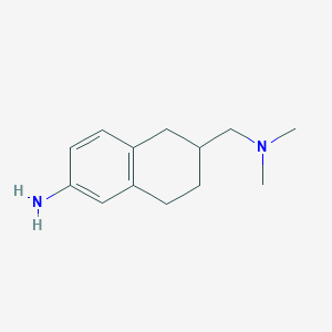 molecular formula C13H20N2 B1646851 6-[(Dimethylamino)methyl]-5,6,7,8-tetrahydronaphthalen-2-amine 