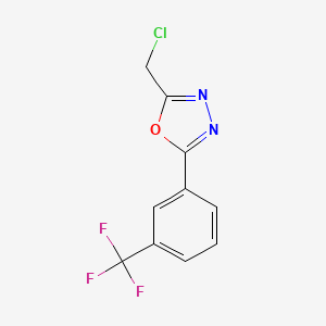 molecular formula C10H6ClF3N2O B1646864 2-(Chloromethyl)-5-[3-(trifluoromethyl)phenyl]-1,3,4-oxadiazole CAS No. 944897-58-9