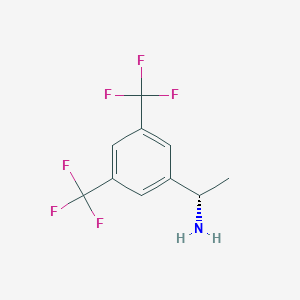 molecular formula C10H9F6N B164688 (S)-1-(3,5-Bis(trifluoromethyl)phenyl)ethanamine CAS No. 127733-40-8