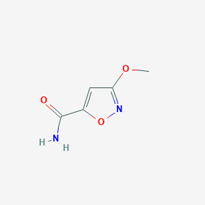 molecular formula C5H6N2O3 B1646941 3-Methoxyisoxazole-5-carboxamide CAS No. 16880-10-7