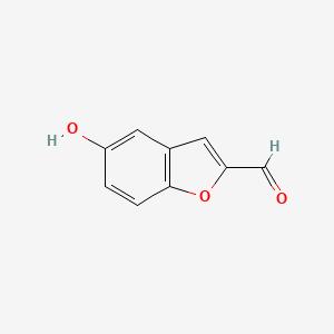 molecular formula C9H6O3 B1647017 5-Hydroxybenzofuran-2-carbaldehyde 