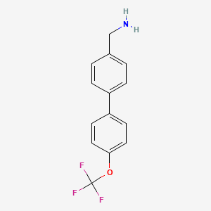 molecular formula C14H12F3NO B1647124 (4'-(Trifluoromethoxy)-[1,1'-biphenyl]-4-yl)methanamine 