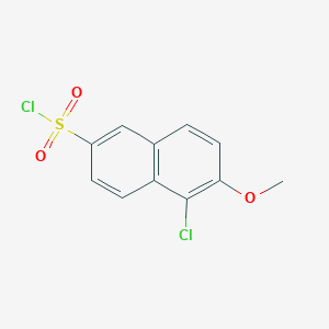 molecular formula C11H8Cl2O3S B1647266 5-Chloro-6-methoxynaphthalene-2-sulfonyl chloride CAS No. 186550-37-8