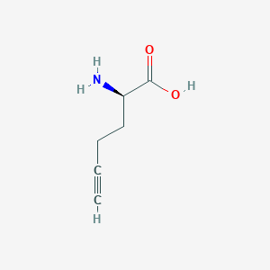 molecular formula C6H9NO2 B164731 (2R)-2-aminohex-5-ynoic Acid CAS No. 211054-02-3