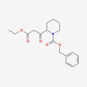 molecular formula C18H23NO5 B1647327 Ethyl b-oxo-1-Cbz-2-piperidinepropanoate 
