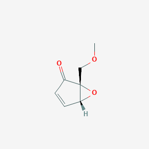 molecular formula C7H8O3 B164734 6-Oxabicyclo[3.1.0]hex-3-en-2-one,  1-(methoxymethyl)-,  (1R)-  (9CI) CAS No. 130195-91-4