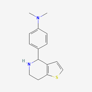 molecular formula C15H18N2S B1647340 Dimethyl-[4-(4,5,6,7-tetrahydrothieno[3,2-c]pyridin-4-yl)phenyl]amine 