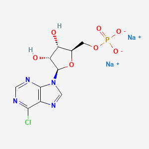 molecular formula C10H10ClN4Na2O7P B1647385 disodium;[(2R,3S,4R,5R)-5-(6-chloropurin-9-yl)-3,4-dihydroxyoxolan-2-yl]methyl phosphate 