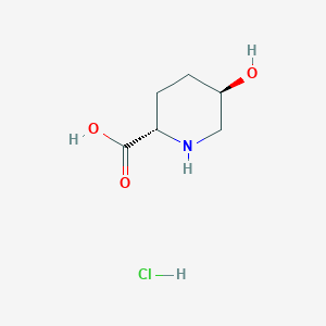 molecular formula C6H12ClNO3 B164739 (2S,5R)-5-hydroxypiperidine-2-carboxylic Acid Hydrochloride CAS No. 824943-40-0