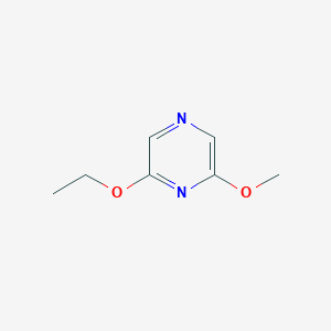 molecular formula C7H10N2O2 B164740 Pyrazine, 2-ethoxy-6-methoxy- CAS No. 136309-05-2