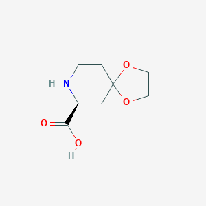 molecular formula C8H13NO4 B164742 (S)-4-oxopipecolic acid ethylene acetal CAS No. 356073-54-6