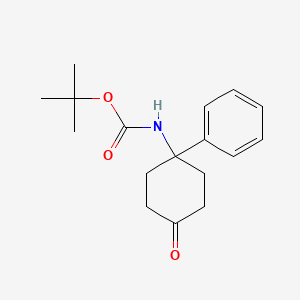 molecular formula C17H23NO3 B1647426 Tert-butyl 4-oxo-1-phenylcyclohexylcarbamate 