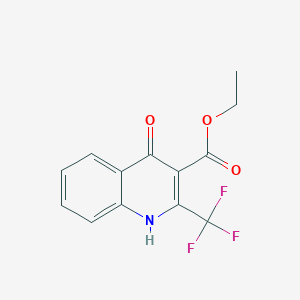 molecular formula C13H10F3NO3 B1647432 Ethyl 4-hydroxy-2-(trifluoromethyl)quinoline-3-carboxylate 