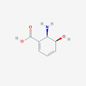 molecular formula C7H9NO3 B164744 (2S,3S)-trans-2,3-Dihydro-3-hydroxyanthranilic acid CAS No. 38127-17-2