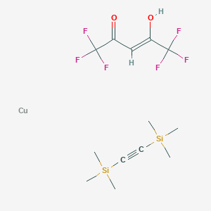 molecular formula C13H20CuF6O2Si2 B164745 Copper;(Z)-1,1,1,5,5,5-hexafluoro-4-hydroxypent-3-en-2-one;trimethyl(2-trimethylsilylethynyl)silane CAS No. 137039-38-4