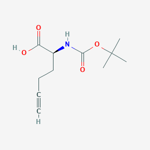 molecular formula C11H17NO4 B164756 (S)-2-(Boc-氨基)-5-己炔酸 CAS No. 208522-16-1