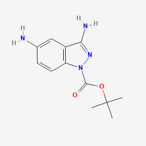 molecular formula C12H16N4O2 B1647627 tert-butyl 3,5-diamino-1H-indazole-1-carboxylate 