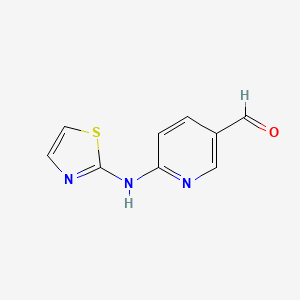 molecular formula C9H7N3OS B1647670 6-(1,3-Thiazol-2-ylamino)pyridine-3-carbaldehyde 