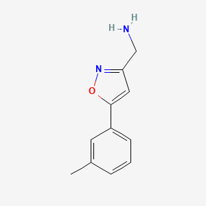 [5-(3-Methylphenyl)-1,2-oxazol-3-yl]methanamine